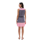 ROBE SANS MANCHES FEMME HATLEY CHLOE MÉDAILLONS BLEU MARINE S26MNL1643 MAHEU GO SPORT MANNEQUIN DOS PLEIN PIED
