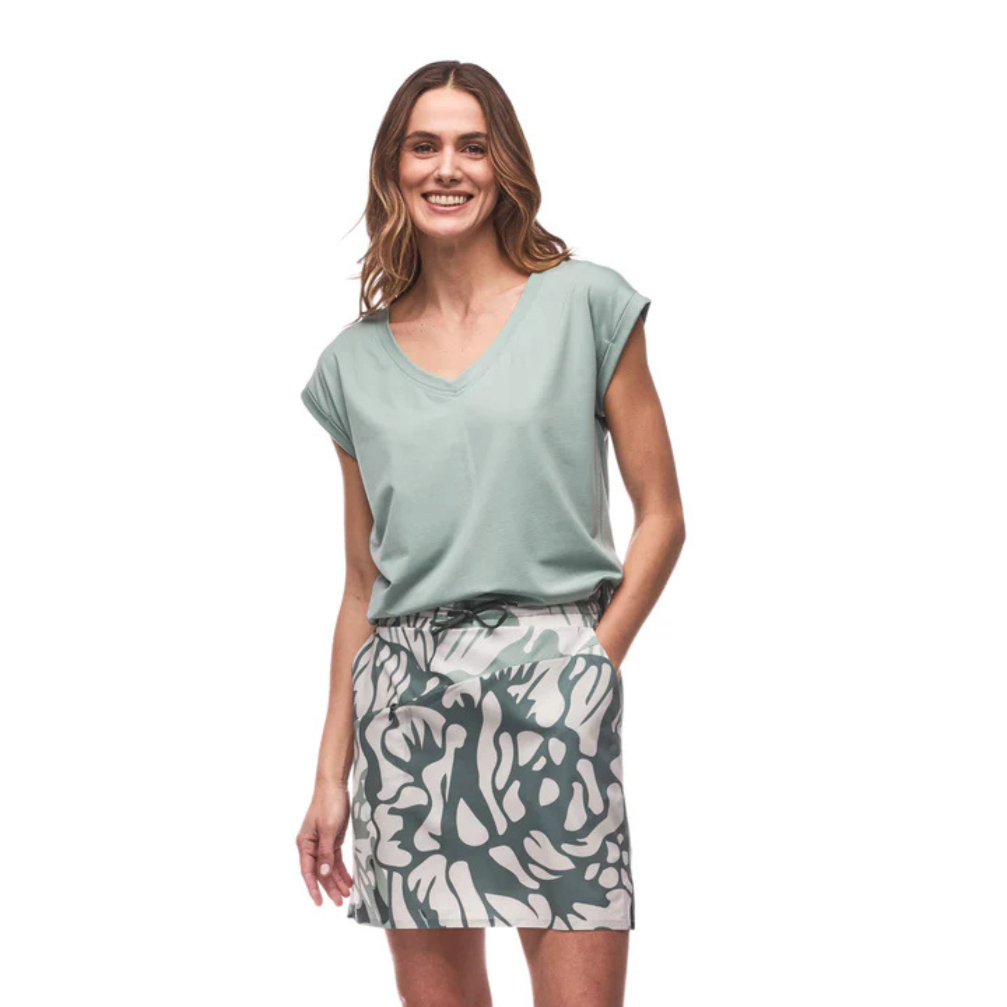 HAUT À MANCHES COURTES INDYEVA FEMME SOFI III ROSEMARY S26T0018 MAHEU GO SPORT DEVANT