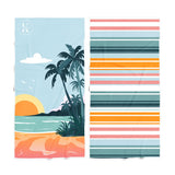 SERVIETTE PLAGE PISCINE MICROFIBRE K5 SOLEIL COUCHANT MAHEU GO SPORT DOS DEVANT