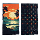 SERVIETTE PLAGE PISCINE MICROFIBRE K5 SOUS LES PALMIERS MAHEU GO SPORT DOS DEVANT