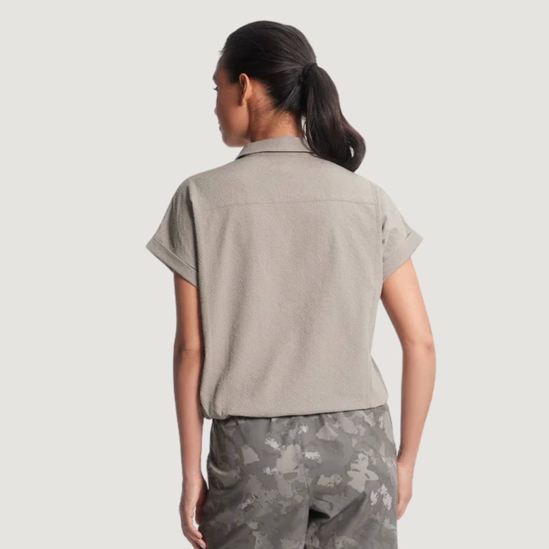 CHEMISE MANCHES COURTES POUR FEMME, ALINA NOIR - Maheu Go Sport