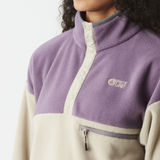 CHANDAIL POLAIRE FEMME ARCCA 1/4 BEIGE ET MAUVE SWT0182 PICTURE MAHEU GO SPORT DETAIL BOUTON PRESSION