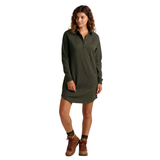 ROBE MANCHES LONGUES FEMME BITTERROOT OLIVE T1000024 TOAD AND CO MAHEU GO SPORT DEVANT MANNEQUIN PLEIN PIED
