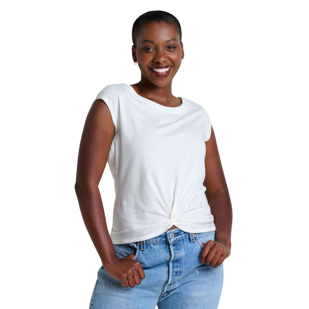 T-SHIRT MANCHES COURTES FEMME ANZA EGRET T1002006 020 TOAD AND CO MAHEU GO SPORT DEVANT