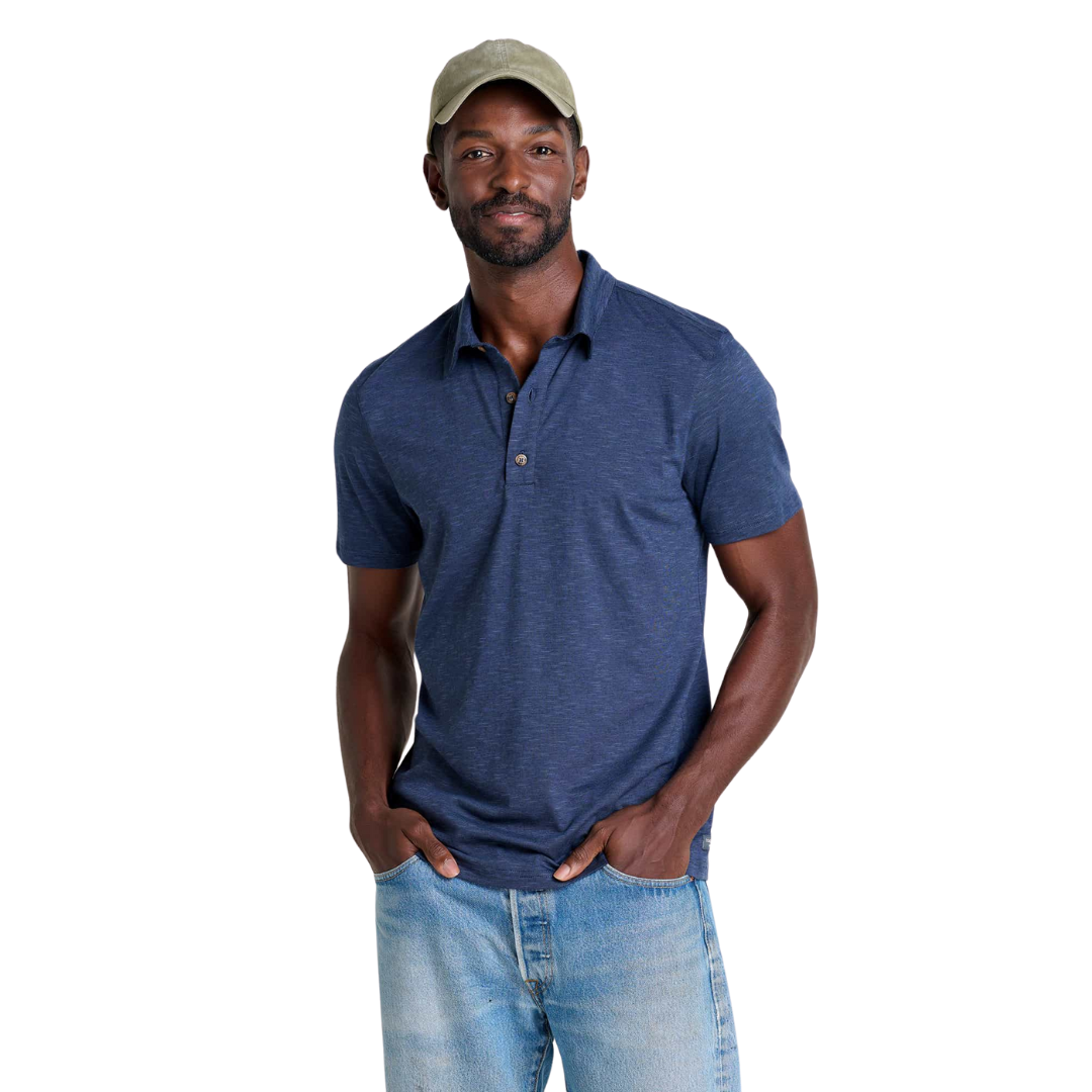 POLO MANCHES COURTES HOMME TEMPO MARINE T2002912 414 TOAD CO MAHEU GO SPORT DEVANT