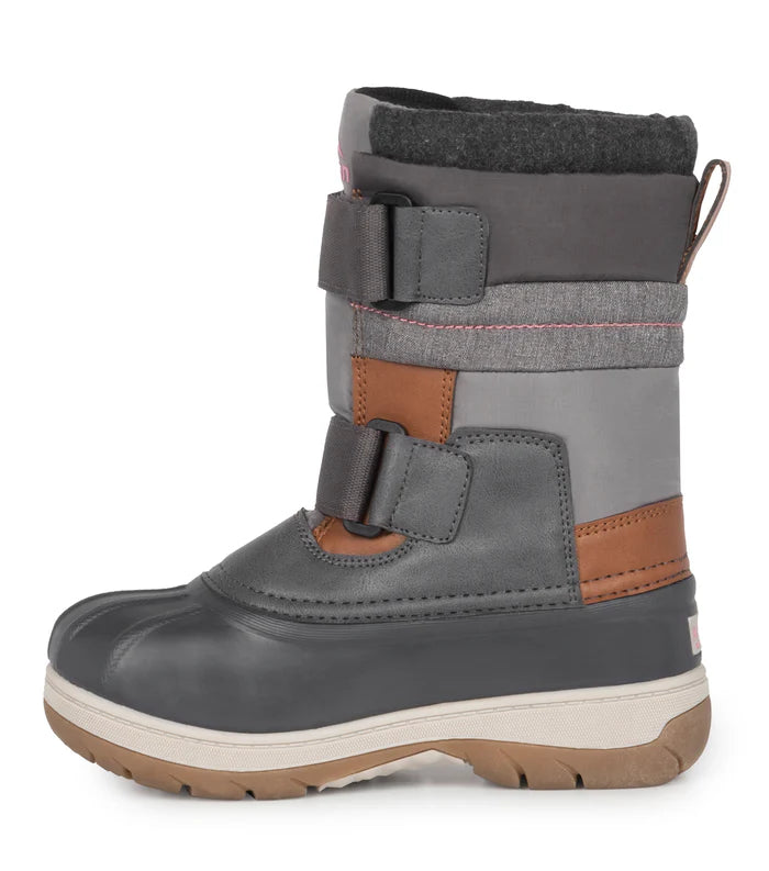 BOTTES D'HIVER JUNIOR, TAFFY GRIS & ROSE (11 À 6)