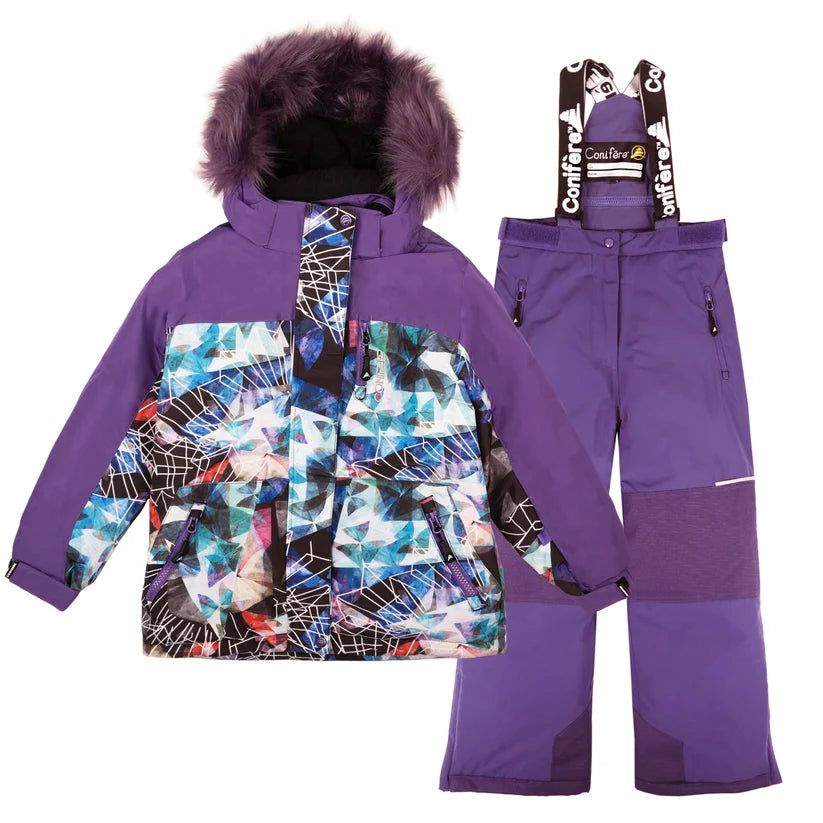 HABIT HIVER 2 PIECES ENFANT TALKA MAUVE 4 À 6X ANS CONIFERE MAHEU GO SPORT
