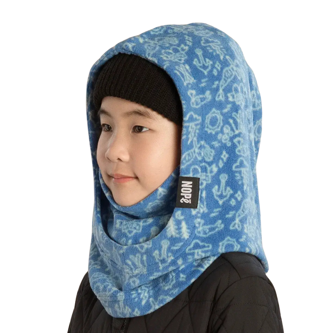 CAPUCHE ET SURCAPUCHE POUR ENFANT, TATTOO BLEUE