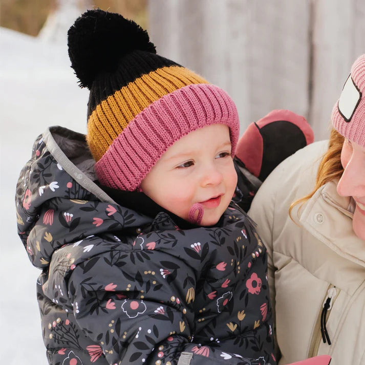 TUQUE À OREILLES POUR ENFANT, NOIR, TOFFEE & PUNCH