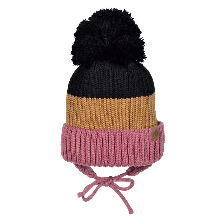 TUQUE À OREILLES ENFANT NOIR, TOFFEE & PUNCH TH1524 PERLIMPINPIN MAHEU GO SPORT DEVANT