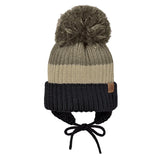 TUQUE OREILLES ENFANT KAKI NOIR BEIGE 0 à 12 ans TH1524G PERLIMPINPIN MAHEU GO SPORT DEVANT