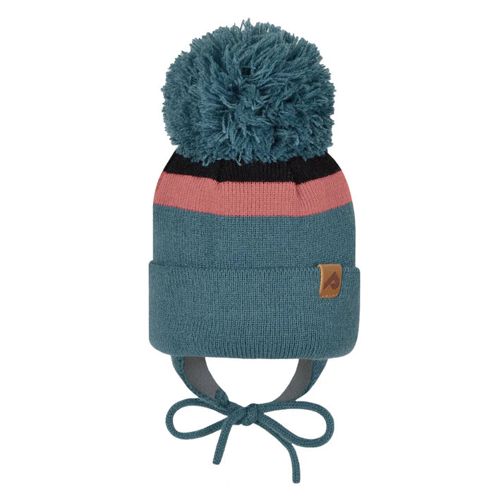 TUQUE À OREILLES ENFANT TEAL & NOIR (0 à 6X ans) TH1525B PERLIMPINPIN MAHEU GO SPORT