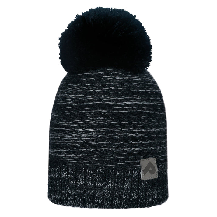 TUQUE À POMPON PERLIMPINPIN, NOIR & GRIS (2 À 12 ANS) TH1823B MAHEU