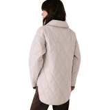MANTEAU ISOLÉ LOLE FEMME THE SHACKET BEIGE ARGENTÉ LUW0885 G370 MAHEU GO SPORT DOS