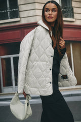 MANTEAU ISOLÉ FEMME, THE SHACKET BEIGE ARGENTÉ