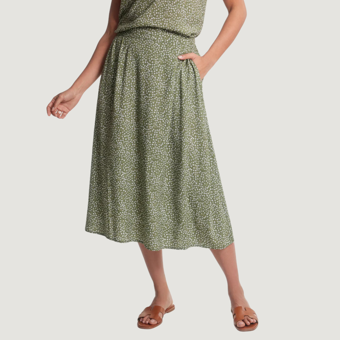 JUPE POUR FEMME CATE FLORA OLIVINE TPK15518 0599 FIG CLOTHING MAHEU GO SPORT DEVANT