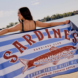 SERVIETTE DE PLAGE MICROFIBRE, SARDINE CLUB