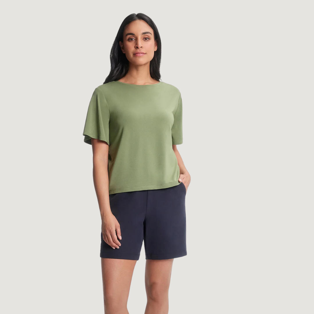 HAUT À MANCHES COURTES POUR FEMME, SHENLEY NOIR - Maheu Go Sport