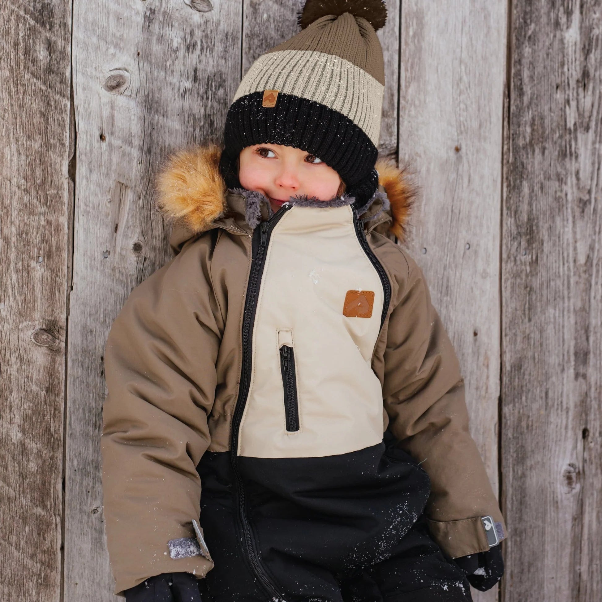 HABIT D'HIVER 1 PIÈCE POUR ENFANTS, BEIGE (4 À 6 ANS)