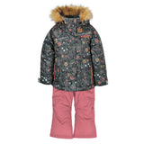 HABIT HIVER 2 PIÈCES FILLE FLEURS 2 À 6 ANS VH302 A PERLIMPINPIN MAHEU GO SPORT DEVANT