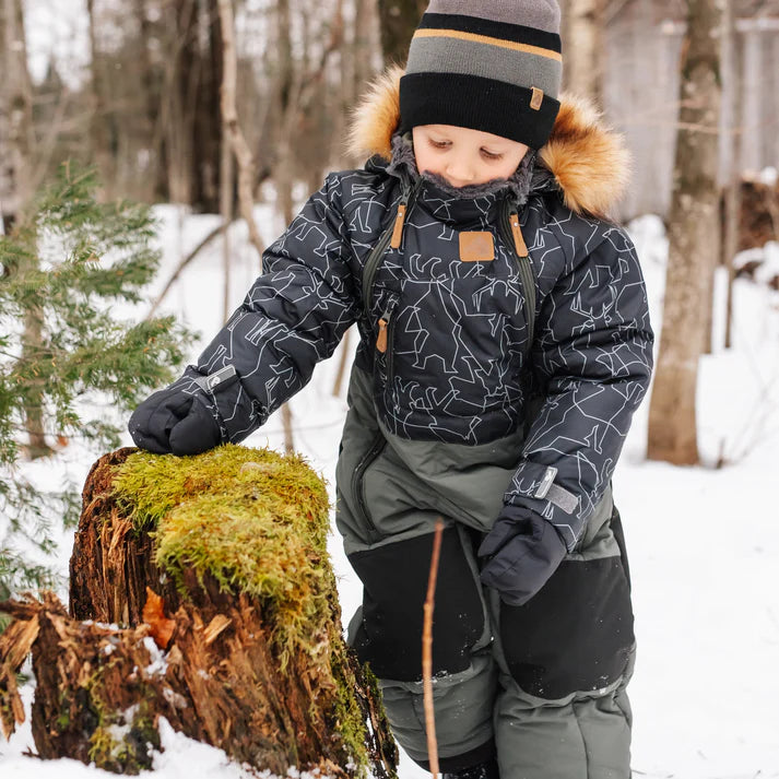 HABIT D'HIVER 1 PIÈCE ENFANT, VERT & IMPRIMÉ ANIMAUX (3 À 6 ANS) - Maheu Go Sport