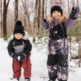 HABIT D'HIVER POUR BÉBÉ, TEXTURÉ NOIR & GRENAT 3 MOIS À 24 MOIS
