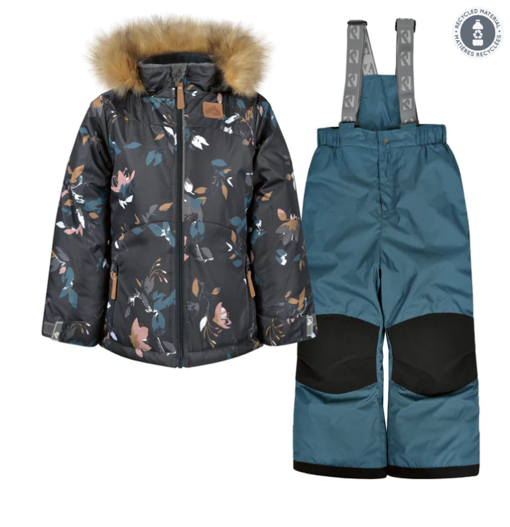 HABIT HIVER 2 PIÈCES FILLE IMPRIMÉ NATURE 2 6 ANS VH306B PERLIMPINPIN MAHEU GO SPORT DEVANT MANTEAU ET PANTALON