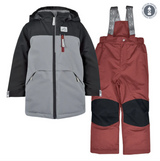 HABIT HIVER 2 PIÈCES GARÇON NOIR GRIS GRENAT VH307 D PERLIMPINPIN MAHEU GO SPORT DEVANT MANTEAU PANTALON