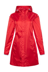 MANTEAU IMPERMÉABLE LONG POUR FEMME, RAINSTORM ROUGE