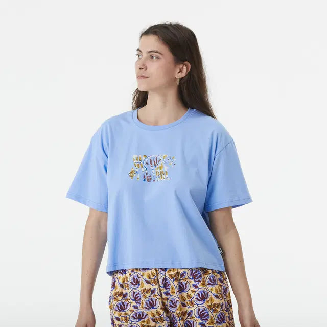 T-SHIRT BOXY FEMME KEYNEE VISTA BLUE WTS0574 PICTURE MAHEU GO SPORT DEVANT MANNEQUIN