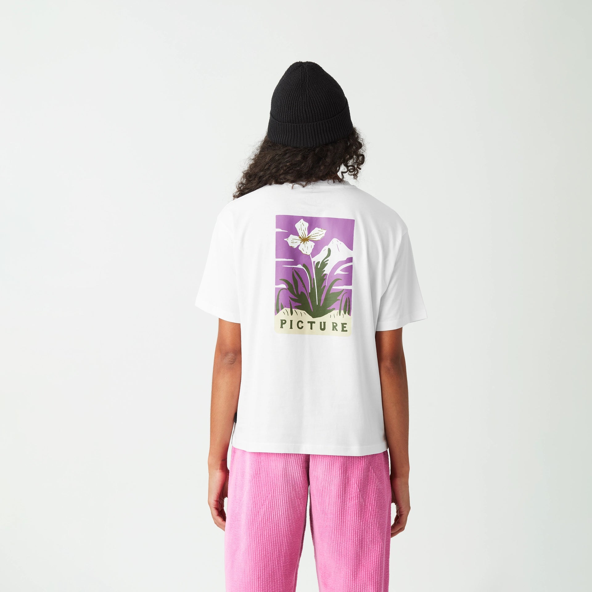 T-SHIRT MANCHES COURTES FEMME YOVEL BLANC WTS0612 PICTURE ORGANIC maheu go sport dos mannequin