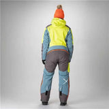 ENSEMBLE MOTONEIGE 1 PIÈCE FEMME, YUKON GRIS & JAUNE