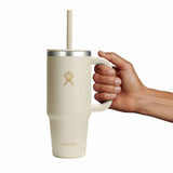 BOUTEILLE 24 OZ ISOTHERME AVEC POIGNÉE & PAILLE, COCONUT