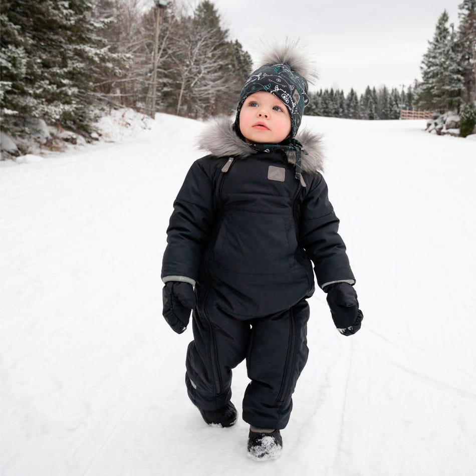 HABIT DE NEIGE NOIR BÉBÉ PERLIMPINPIN, 3-6mois