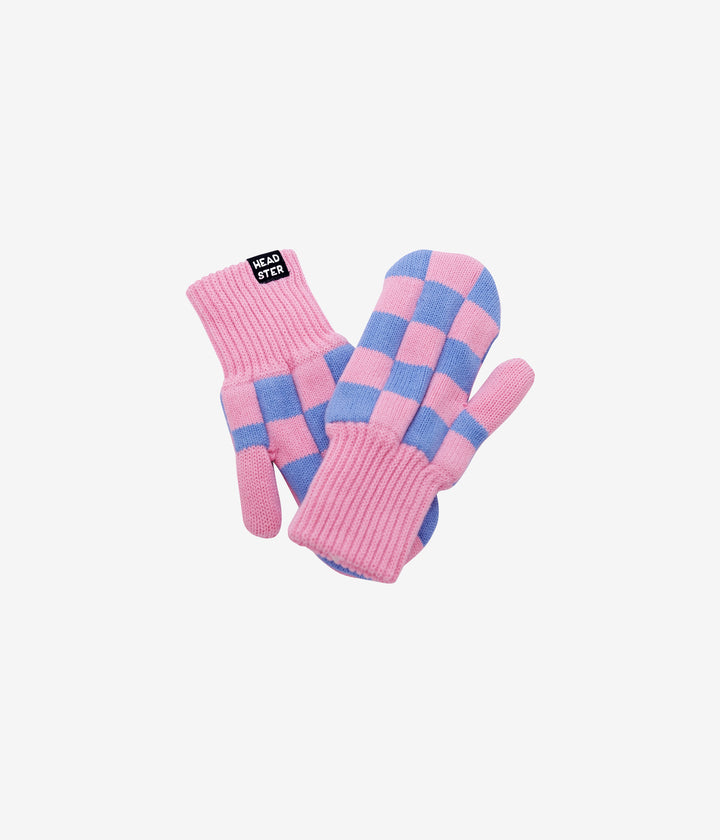 HEADSTER KIDS - MITAINE FILLE MITTS CHECK YOURSELF - ROSE